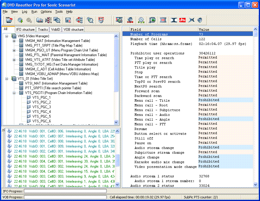 Screenshot of DVD Reauthor Professional